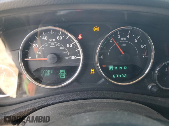 2014 Jeep Wrangler Unlimited Sport with VIN 1C4BJWDG8EL207287, listed as a Copart auction lot 49522335 with 67,472 mi miles and Salvage Title. Bid and sale history available at carsss.com. Image 9.