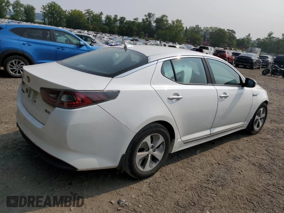2014 Kia Optima Hybrid LX with VIN KNAGM4AD0E5075915, listed as a Copart auction lot 67485624 with 167,820 mi miles and Salvage Title. Bid and sale history available at carsss.com. Image 3.
