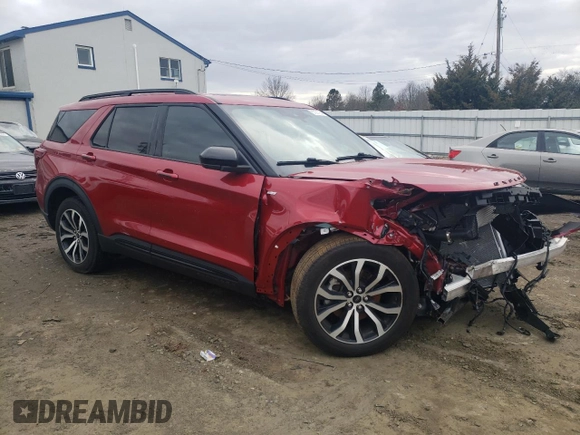 2022 Ford Explorer ST-Line with VIN 1FMSK8KH8NGC08979, listed as a Copart auction lot 87001764 with Not Provided miles and Salvage Title. Bid and sale history available at carsss.com. Image 4.