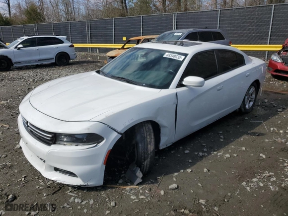 2019 Dodge Charger SXT with VIN 2C3CDXBG2KH657552, listed as a Copart auction lot 49348035 with 108,366 mi miles and Salvage Title. Bid and sale history available at carsss.com. Image 1.