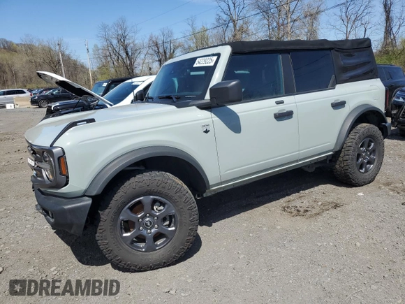 2021 Ford Bronco with VIN 1FMDE5BH0MLA87532, listed as a Copart auction lot 54229225 with 35,741 mi miles and Salvage title. Bid and sale history available at DreamBid. Image 1.