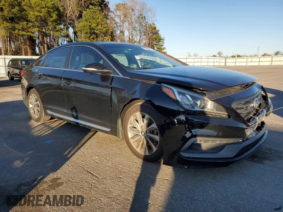 2016 Hyundai Sonata Sport with VIN 5NPE34AF9GH312113, listed as a Copart auction lot 45644445 with 260,420 mi miles and Salvage Title. Bid and sale history available at DreamBid. Image 4.