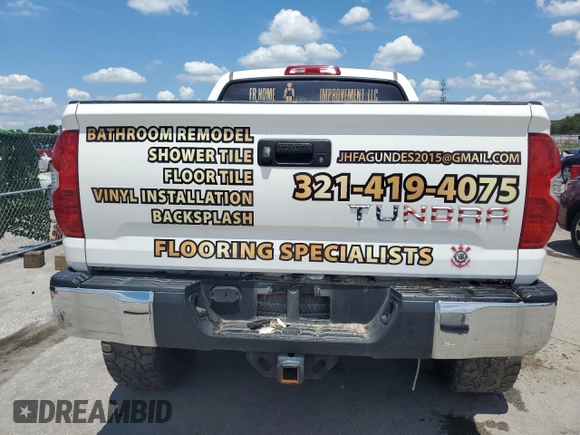 2017 Toyota Tundra 2WD SR5 with VIN 5TFEW5F11HX226536, listed as a Copart auction lot 60956384 with 113,393 mi miles and Salvage Title. Bid and sale history available at carsss.com. Image 6.