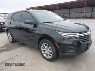 2024 Chevrolet Equinox LS with VIN 3GNAXHEG1RL235275, listed as a IAAI auction lot 41278566 with 48,546 mi miles and . Bid and sale history available at DreamBid. Image 1.