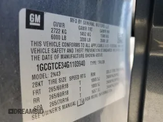 2016 Chevrolet Colorado 4WD LT with VIN 1GCGTCE34G1103940, listed as a Copart auction lot 58073315 with 144,433 mi miles and Salvage title. Bid and sale history available at DreamBid. Image 13.