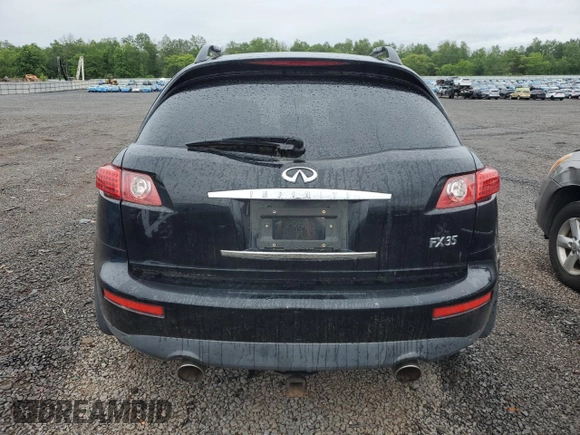 2005 Infiniti FX with VIN JNRAS08W45X206881, listed as a Copart auction lot 58867185 with 121,055 mi miles and Clean title. Bid and sale history available at DreamBid. Image 6.