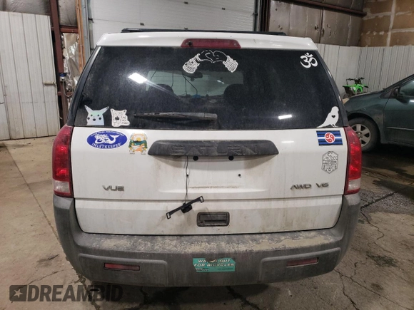 2002 Saturn VUE with VIN 5GZCZ63B42S802639, listed as a Copart auction lot 84296334 with Not Provided miles and Salvage Title. Bid and sale history available at DreamBid. Image 6.