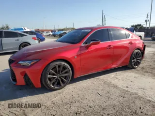2024 Lexus IS with VIN JTHBZ1B26R5072709, listed as a Copart auction lot 48675455 with 7,767 mi miles and Salvage Title. Bid and sale history available at carsss.com. Image 1.
