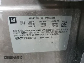 2012 Cadillac CTS with VIN 1G6DC5E58C0143151, listed as a Copart auction lot 55886025 with 94,515 mi miles and Clean title. Bid and sale history available at DreamBid. Image 13.