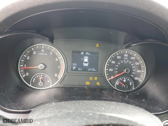 2019 Kia Optima LX with VIN 5XXGT4L35KG328227, listed as a Copart auction lot 46024995 with 107,135 mi miles and Salvage Title. Bid and sale history available at carsss.com. Image 9.