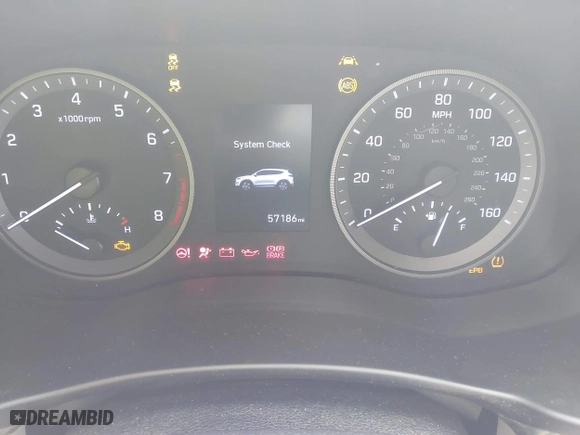 2019 Hyundai Tucson SE with VIN KM8J23A46KU048921, listed as a IAAI auction lot 40781586 with 57,186 mi miles. Bid and sale history available at carsss.com. Image 7.