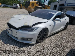 2020 Tesla Model S Performance with VIN 5YJSA1E42LF412448, listed as a Copart auction lot 64893594 with 0 mi miles and Salvage Title. Bid and sale history available at carsss.com. Image 1.