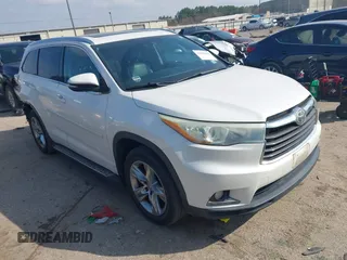 2014 Toyota Highlander Limited with VIN 5TDYKRFH7ES019907, listed as a IAAI auction lot 41603628 with 148,154 mi miles and . Bid and sale history available at DreamBid. Image 1.