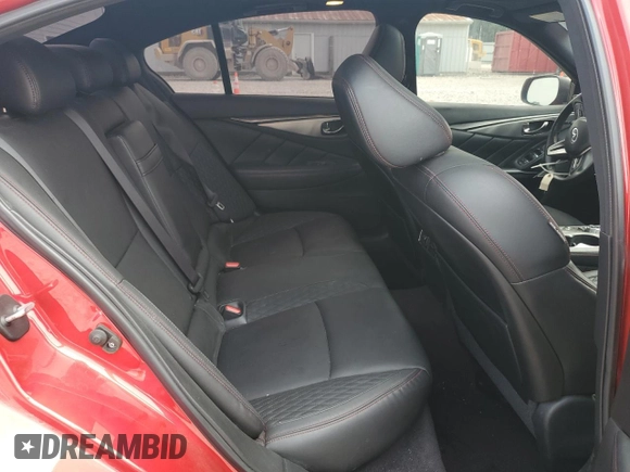 2020 Infiniti Q50 Red Sport 400 with VIN JN1FV7AR7LM660876, listed as a Copart auction lot 60872975 with 62,668 mi miles and Salvage title. Bid and sale history available at DreamBid. Image 10.