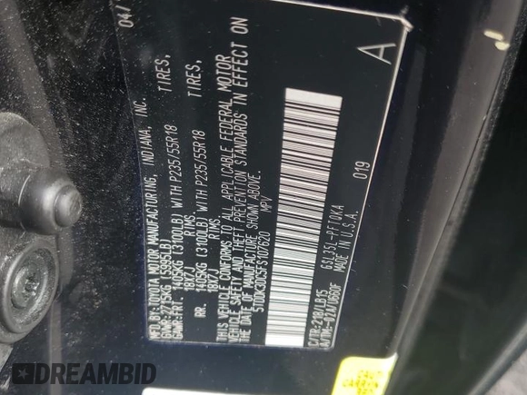 2015 Toyota Sienna Limited with VIN 5TDDK3DC5FS107620, listed as a Copart auction lot 62681205 with 208,070 mi miles and Salvage title. Bid and sale history available at DreamBid. Image 13.