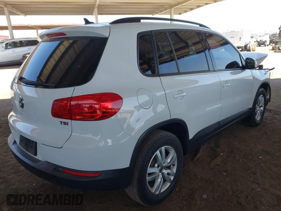 2017 Volkswagen Tiguan S with VIN WVGAV7AXXHK026143, listed as a IAAI auction lot 42257624 with 87,327 mi miles and . Bid and sale history available at DreamBid. Image 4.