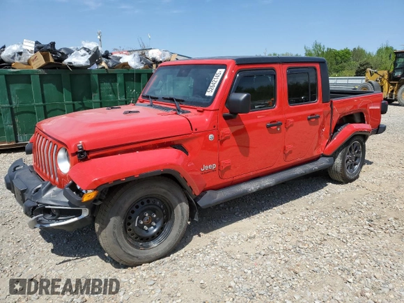 2020 Jeep Gladiator Overland z VIN 1C6HJTFG1LL198586, wystawiony jako Copart lot #52642145 z przebiegiem 61 728 mil mil oraz Szkoda całkowita • Salvage title. Historia ofert i sprzedaży dostępna na DreamBid. Obrazek 1.