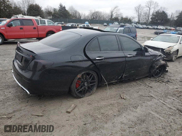 2020 Mercedes-Benz E-Class AMG E 63 S with VIN WDDZF8KBXLA736418, listed as a Copart auction lot 42423335 with 41,789 mi miles and Salvage Title. Bid and sale history available at carsss.com. Image 3.