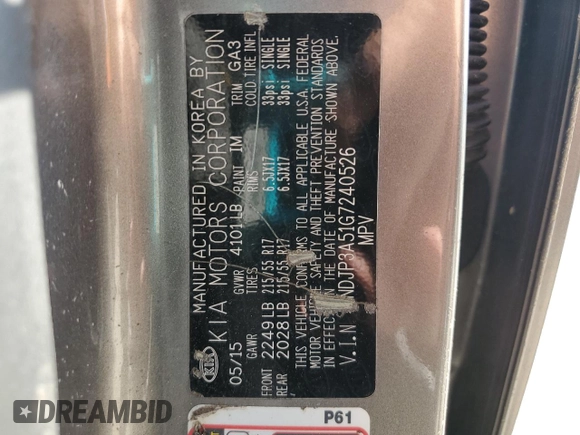 2016 Kia Soul + with VIN KNDJP3A51G7240526, listed as a Copart auction lot 53684165 with 112,129 mi miles and Salvage Title. Bid and sale history available at DreamBid. Image 13.