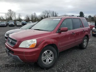 2005 Honda Pilot EX with VIN 2HKYF184X5H568118, listed as a Copart auction lot 50090105 with 206,952 mi miles and Salvage Title. Bid and sale history available at carsss.com. Image 1.