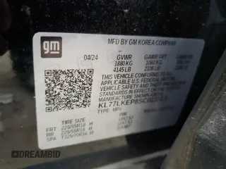 2025 Chevrolet Trax ACTIV with VIN KL77LKEP8SC023113, listed as a Copart auction lot 79042954 with 9,862 mi miles and Salvage Title. Bid and sale history available at carsss.com. Image 13.