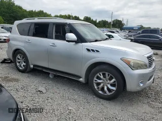2011 Infiniti QX56 7-passenger with VIN JN8AZ2NF0B9501864, listed as a Copart auction lot 63815714 with 0 mi miles and Clean Title. Bid and sale history available at carsss.com. Image 4.