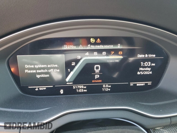 2021 Audi SQ5 Premium Plus with VIN WA1B4AFY9M2028996, listed as a Copart auction lot 65391394 with 51,799 mi miles and Salvage Title. Bid and sale history available at DreamBid. Image 9.