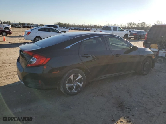 2021 Honda Civic Sedan LX with VIN 2HGFC2F64MH512761, listed as a Copart auction lot 46689515 with 52,699 mi miles and Salvage Title. Bid and sale history available at carsss.com. Image 3.