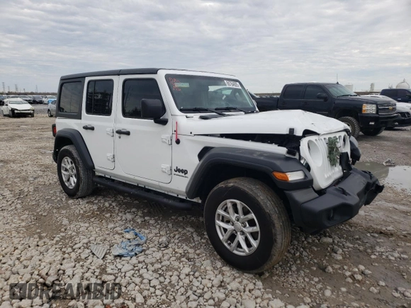 2023 Jeep Wrangler Sport Altitude with VIN 1C4HJXDG8PW620005, listed as a Copart auction lot 88764605 with 25,724 mi miles and Salvage Title. Bid and sale history available at DreamBid. Image 4.