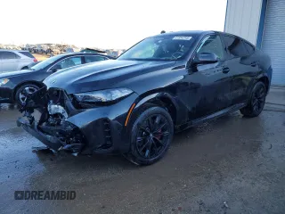 2024 BMW X6 xDrive40i with VIN 5UX33EX08R9S29248, listed as a Copart auction lot 41854745 with 24,676 mi miles and Salvage Title. Bid and sale history available at carsss.com. Image 1.