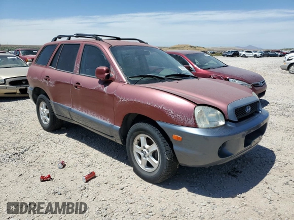 2004 Hyundai Santa Fe with VIN KM8SB12B74U770505, listed as a Copart auction lot 62756304 with 0 mi miles and Salvage Title. Bid and sale history available at carsss.com. Image 4.