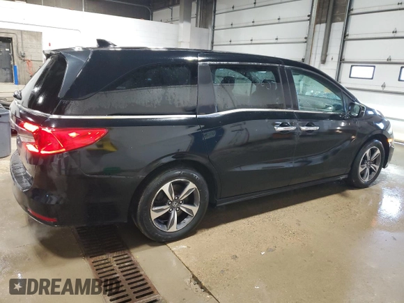 2018 Honda Odyssey Touring with VIN 5FNRL6H85JB049466, listed as a Copart auction lot 49882725 with 78,639 mi miles and Salvage Title. Bid and sale history available at carsss.com. Image 3.