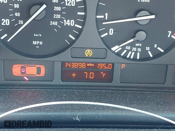 2000 BMW 5 Series 528iA with VIN WBADM6343YGV01651, listed as a IAAI auction lot 41745574 with 143,898 mi miles. Bid and sale history available at carsss.com. Image 15.