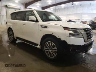 2022 Nissan Armada SV with VIN JN8AY2AD3N9675519, listed as a Copart auction lot 88018885 with 75,802 mi miles and Salvage Title. Bid and sale history available at carsss.com. Image 4.