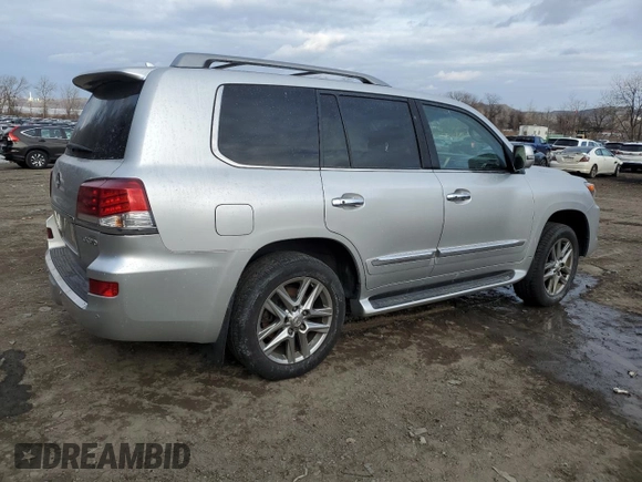 2013 Lexus LX 570 with VIN JTJHY7AX3D4113081, listed as a Copart auction lot 86728574 with Not provided miles and Salvage title. Bid and sale history available at DreamBid. Image 3.