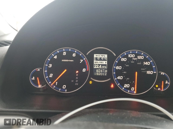 2008 Acura TSX Nav with VIN JH4CL969X8C002832, listed as a Copart auction lot 44171475 with 192,012 mi miles and Salvage Title. Bid and sale history available at carsss.com. Image 9.
