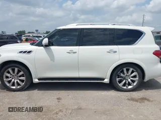2012 Infiniti QX56 7-passenger with VIN JN8AZ2NF0C9517001, listed as a IAAI auction lot 42101650 with 225,257 mi miles. Bid and sale history available at carsss.com. Image 14.