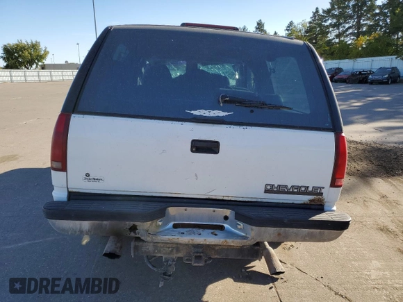 1994 Chevrolet Suburban with VIN 1GNGK26N2RJ373188, listed as a Copart auction lot 75893984 with 221,145 mi miles and Salvage Title. Bid and sale history available at carsss.com. Image 6.
