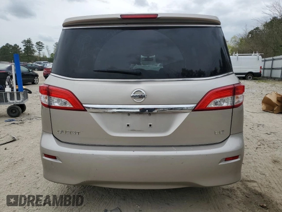 2013 Nissan Quest LE with VIN JN8AE2KP8D9069181, listed as a Copart auction lot 51797575 with 150,095 mi miles and Salvage Title. Bid and sale history available at carsss.com. Image 6.