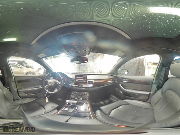 2017 Audi A8 L with VIN WAU44AFD2HN014533, listed as a Copart auction lot 46684705 with 94,030 mi miles and Salvage Title. Bid and sale history available at carsss.com. Image 14.