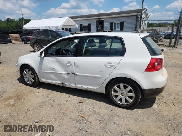 2009 Volkswagen Rabbit S with VIN WVWDB71K79W120196, listed as a Copart auction lot 62126625 with 105,695 mi miles and Salvage title. Bid and sale history available at DreamBid. Image 2.