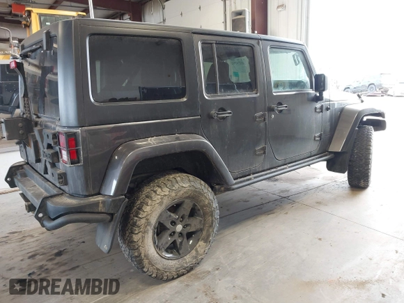 2017 Jeep Wrangler Unlimited Sahara with VIN 1C4BJWEG8HL638067, listed as a IAAI auction lot 41274352 with 57,339 mi miles. Bid and sale history available at carsss.com. Image 4.