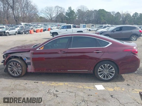 2015 Hyundai Genesis 3.8L with VIN KMHGN4JE0FU043557, listed as a IAAI auction lot 41599737 with 97,815 mi miles. Bid and sale history available at carsss.com. Image 15.