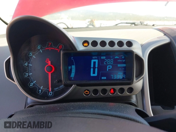 2015 Chevrolet Sonic LT with VIN 1G1JC5SH8F4182004, listed as a IAAI auction lot 41993900 with 73,359 mi miles and . Bid and sale history available at DreamBid. Image 7.