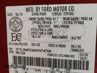 2010 Ford Ranger XLT with VIN 1FTLR4FE4APA74768, listed as a Copart auction lot 53001175 with 105,193 mi miles and Salvage Title. Bid and sale history available at carsss.com. Image 12.