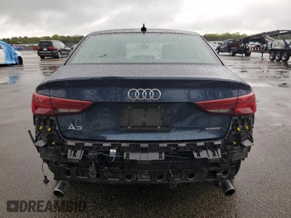2020 Audi A3 Sedan S line Premium with VIN WAUBEGFF1LA053171, listed as a Copart auction lot 54050194 with 33,318 mi miles and Salvage Title. Bid and sale history available at carsss.com. Image 6.