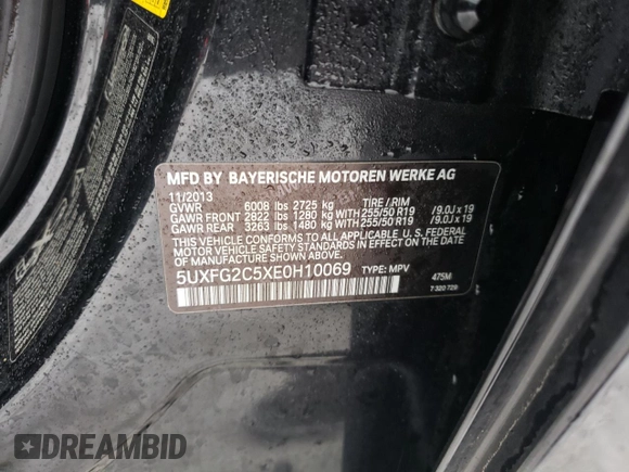 2014 BMW X6 xDrive35i with VIN 5UXFG2C5XE0H10069, listed as a Copart auction lot 43148975 with 88,086 mi miles and Clean Title. Bid and sale history available at carsss.com. Image 13.