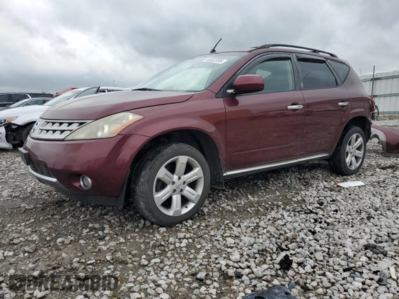2007 Nissan Murano SL with VIN JN8AZ08W77W665623, listed as a Copart auction lot 54952035 with 208,076 mi miles and Salvage title. Bid and sale history available at DreamBid. Image 1.