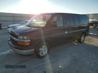 2005 Chevrolet Express Cargo Van YF7 Upfitter with VIN 1GBFG15T151233714, listed as a Copart auction lot 82413694 with 299,509 mi miles and Salvage Title. Bid and sale history available at carsss.com. Image 1.