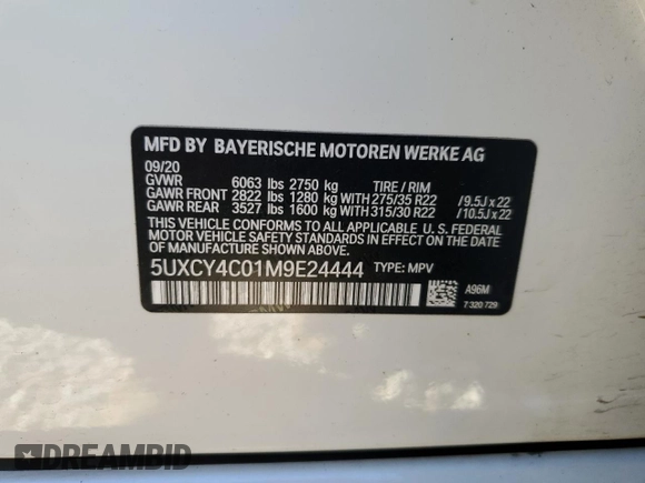 2021 BMW X6 sDrive40i z VIN 5UXCY4C01M9E24444, wystawiony jako Copart lot #79725094 z przebiegiem 119 066 mil mil oraz Czysty tytuł • Clean title. Historia ofert i sprzedaży dostępna na DreamBid. Obrazek 12.